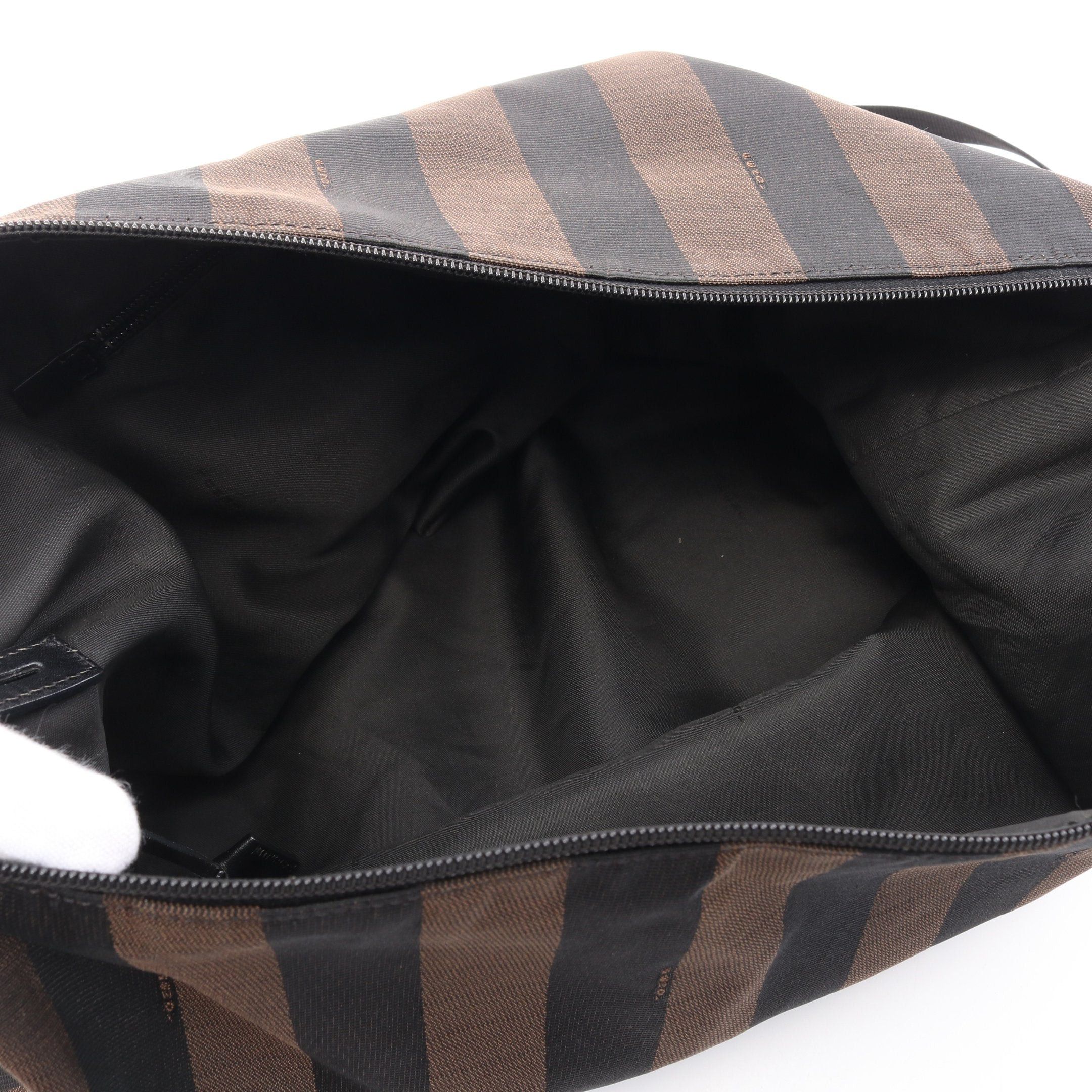 Fendi Fendi Pecan Shoulder Bag Canvas Leather Black Brown Size ONE SIZE - 3 Thumbnail