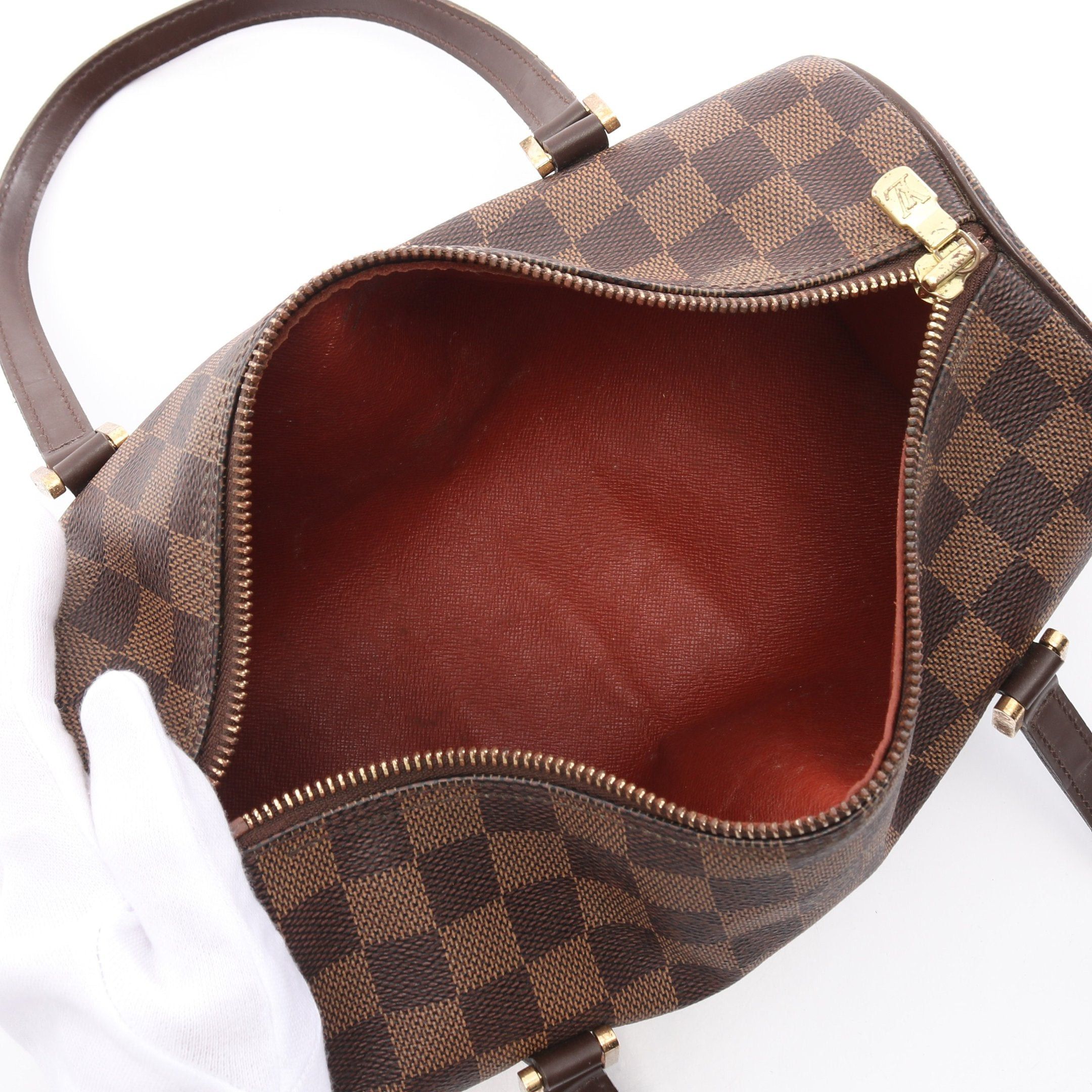 Louis Vuitton Louis Vuitton Papillon 26 Damier Ebene Handbag Leather Brown Size ONE SIZE - 3 Thumbnail
