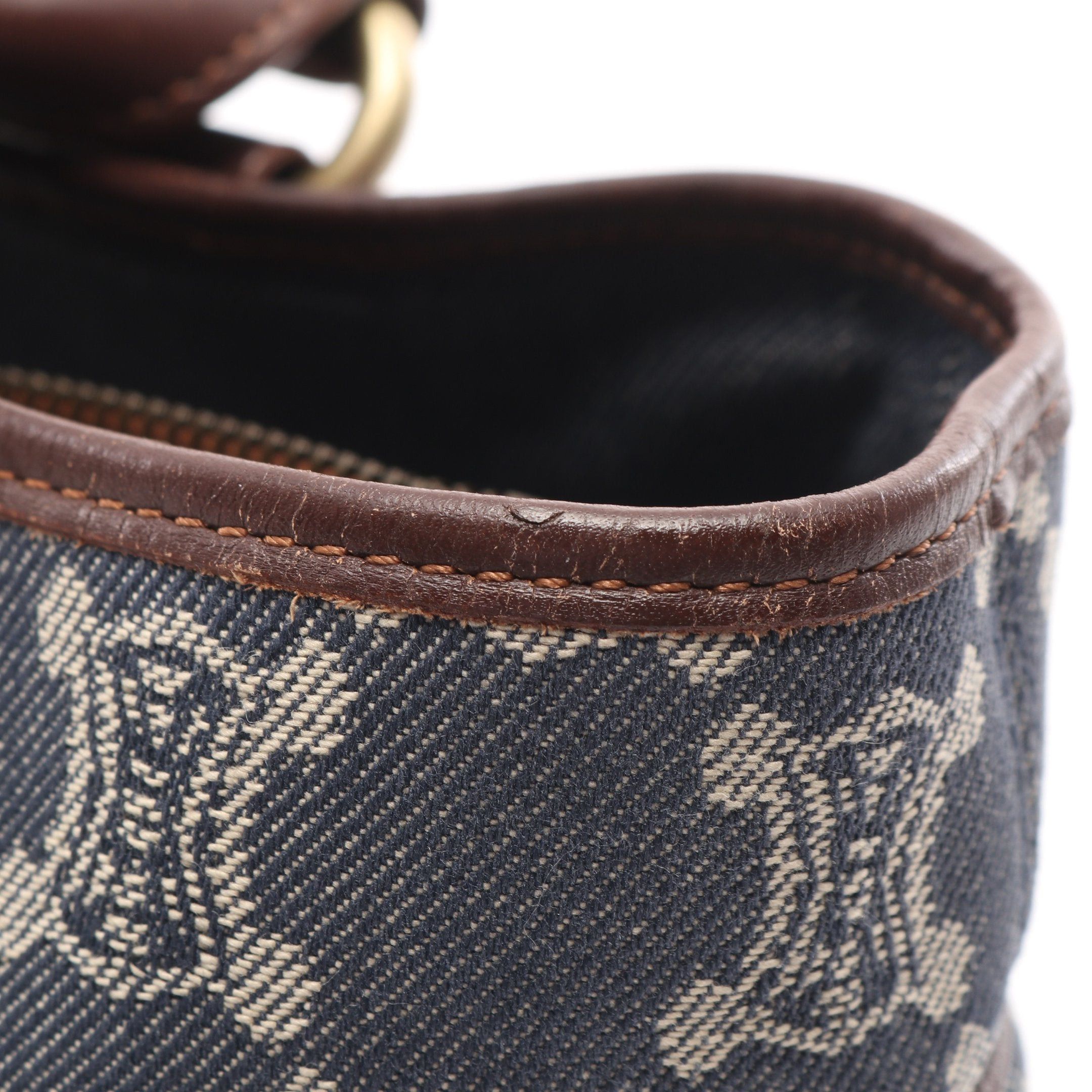 Celine Celine Boogie Bag Paris Macadam Handbag Denim Leather Indigo Blue Brown Size ONE SIZE - 7 Thumbnail