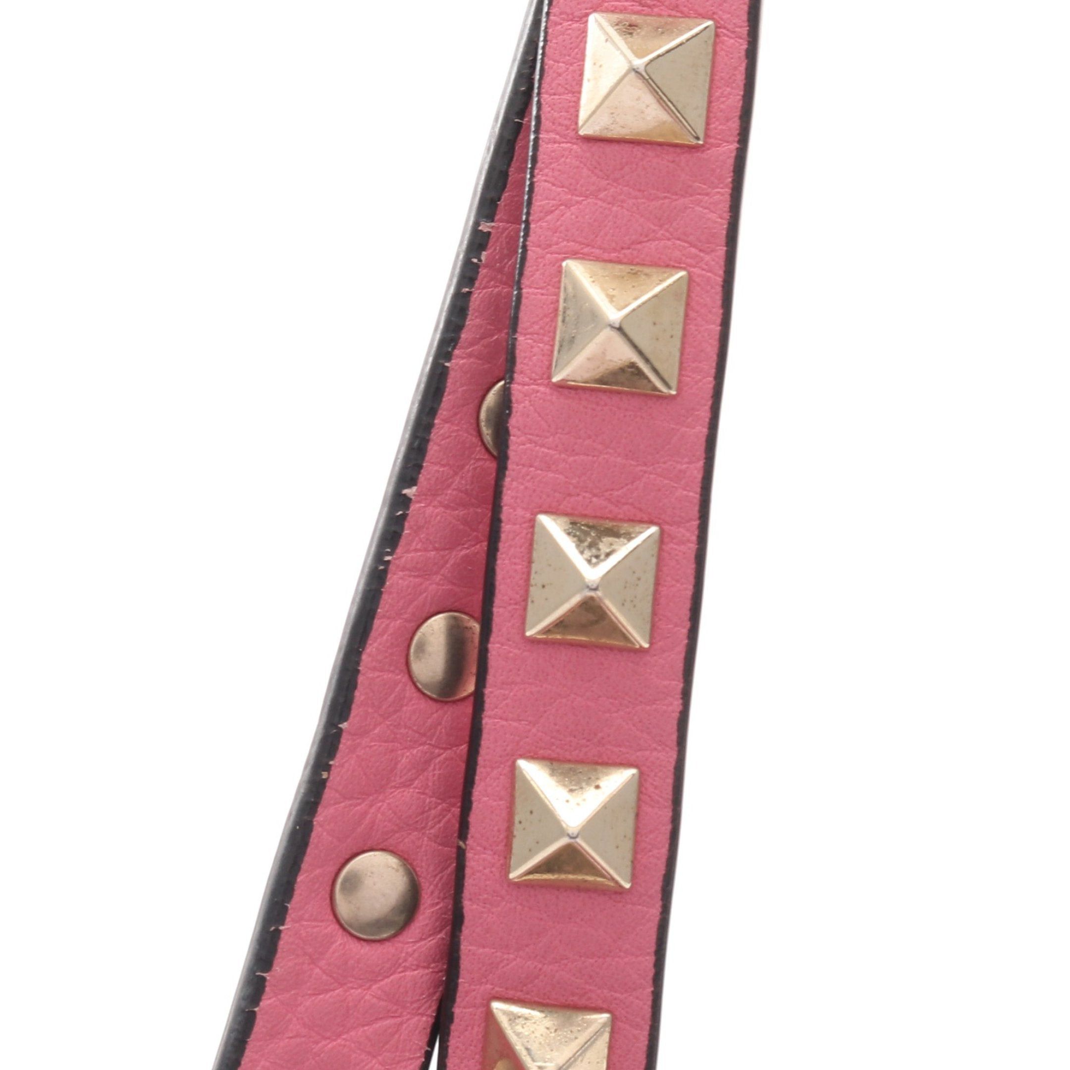 Valentino Valentino Rockstud Handbag Tote Bag Leather Pink Size ONE SIZE - 10 Thumbnail