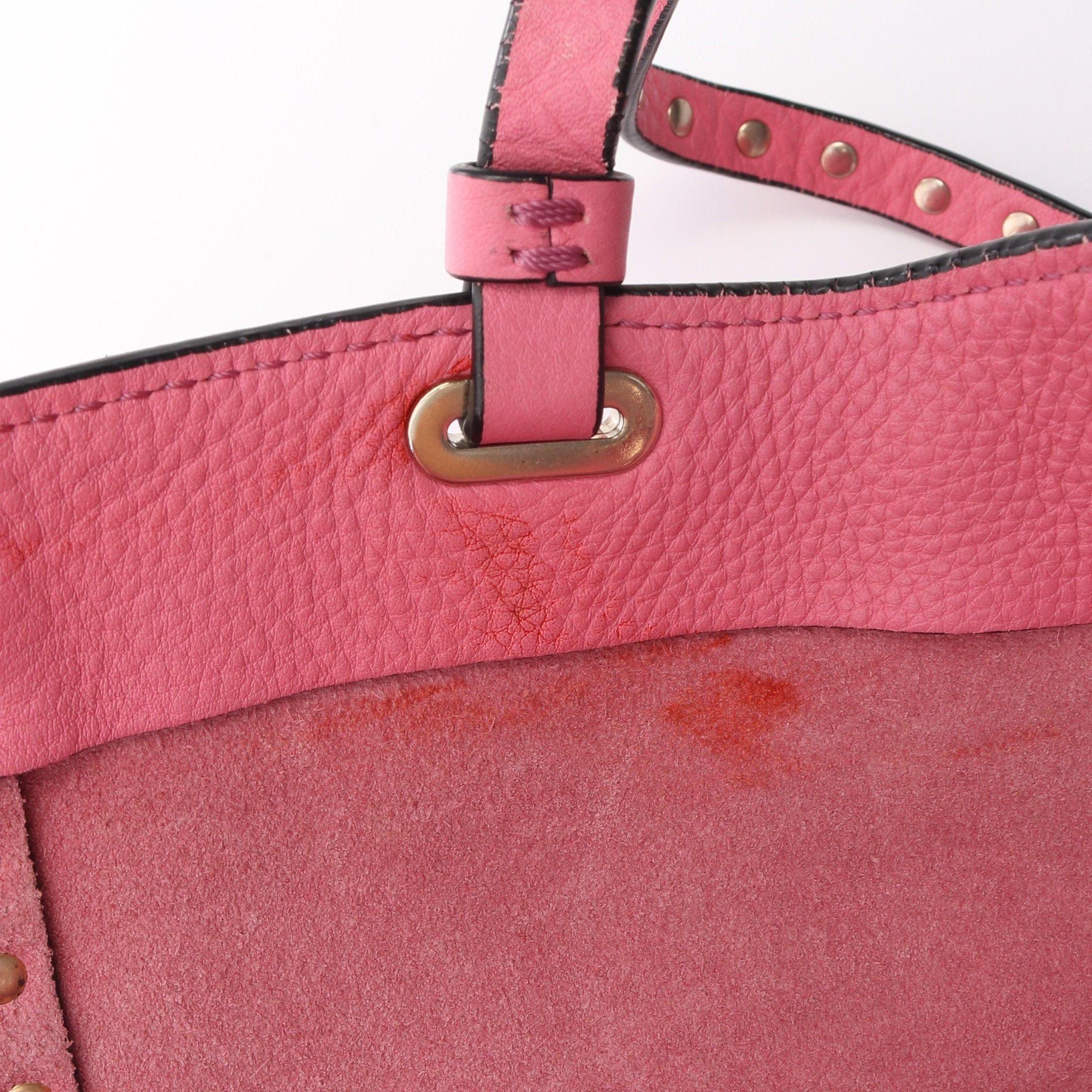 Valentino Valentino Rockstud Handbag Tote Bag Leather Pink Size ONE SIZE - 5 Thumbnail