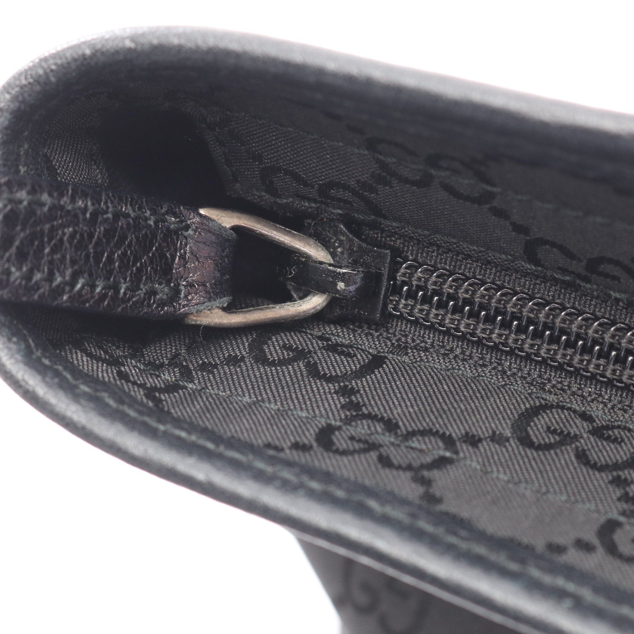 Gucci Gucci Gg Pattern Shoulder Bag Tote Nylon Leather Black Size ONE SIZE - 5 Thumbnail