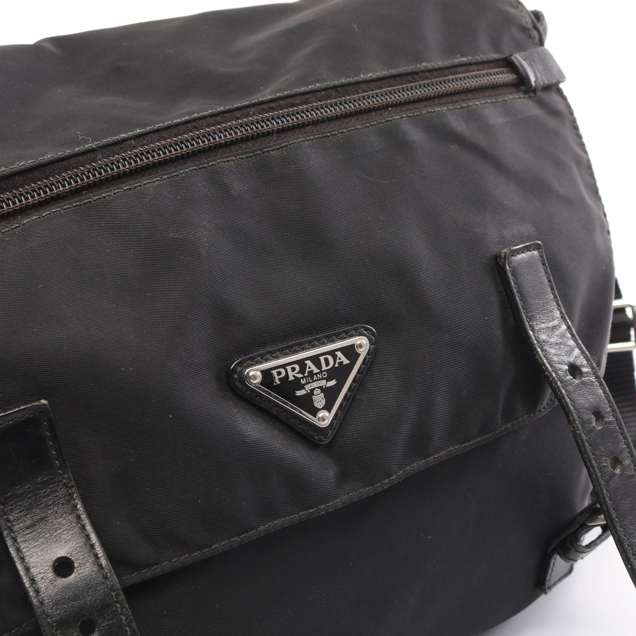 Prada Prada Vela Sport Messenger Bag Shoulder Nylon Leather Black Size ONE SIZE - 10 Thumbnail