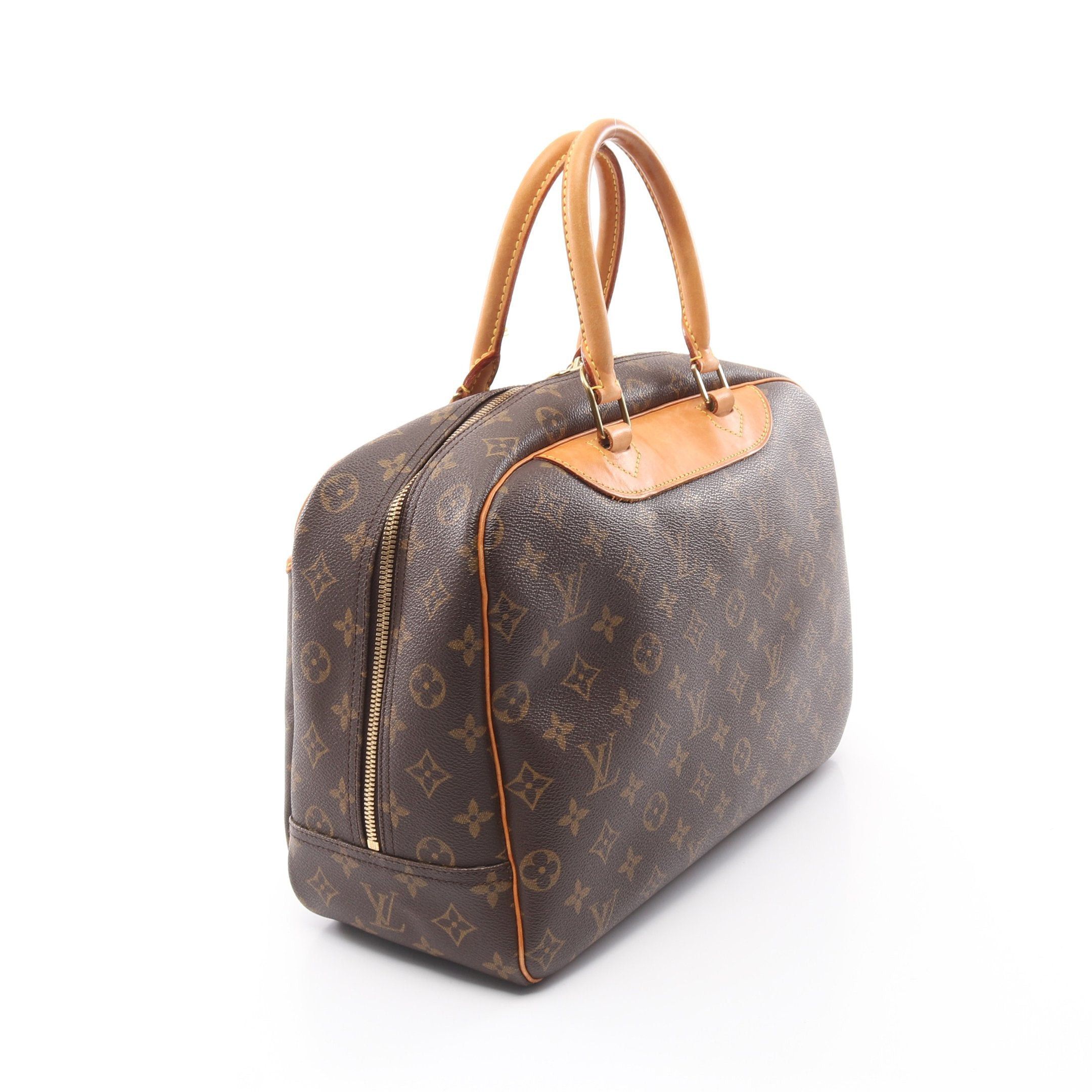 Louis Vuitton Louis Vuitton Deauville Bowling Vanity Monogram Handbag Leather Brown Size ONE SIZE - 2 Thumbnail