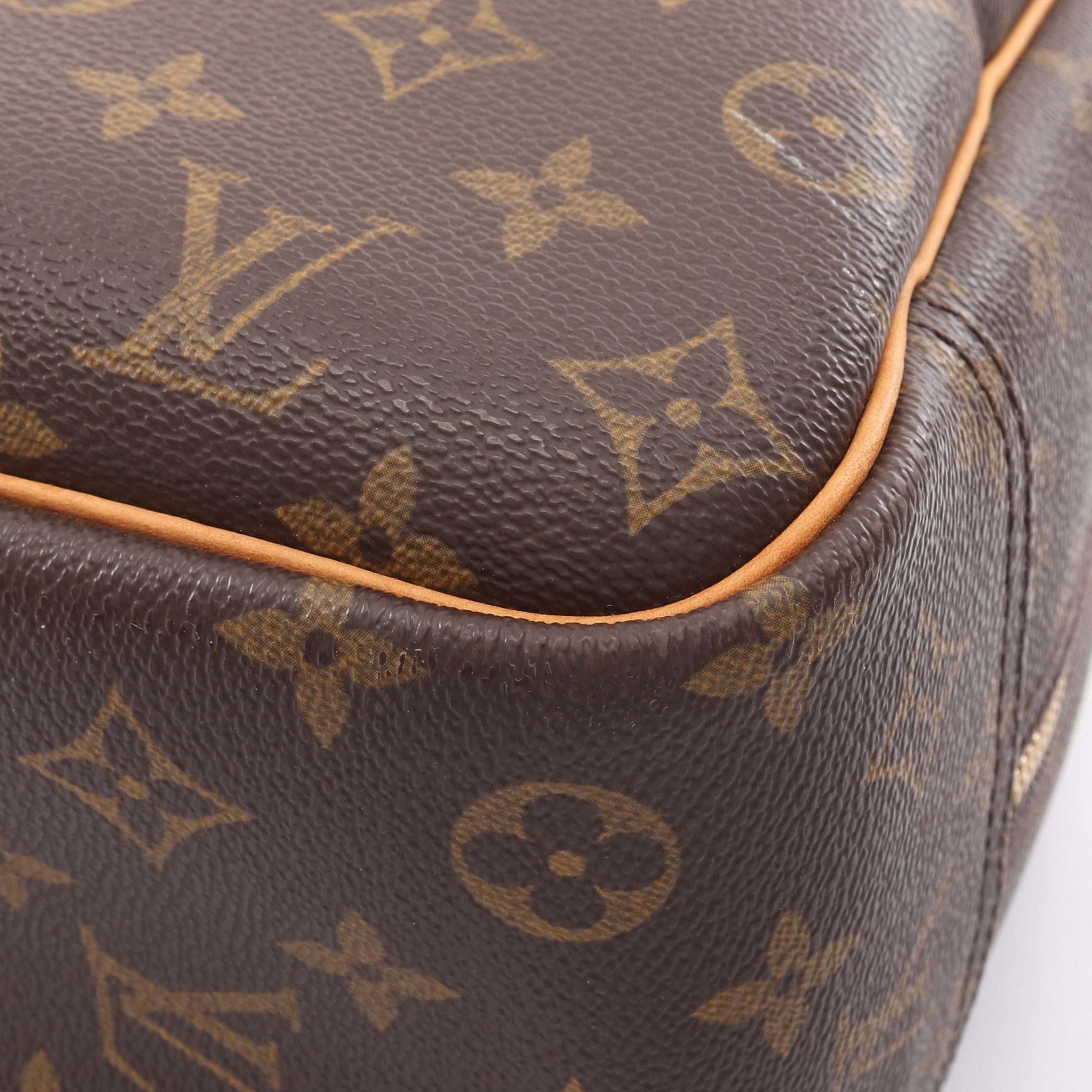 Louis Vuitton Louis Vuitton Deauville Bowling Vanity Monogram Handbag Leather Brown Size ONE SIZE - 12 Thumbnail