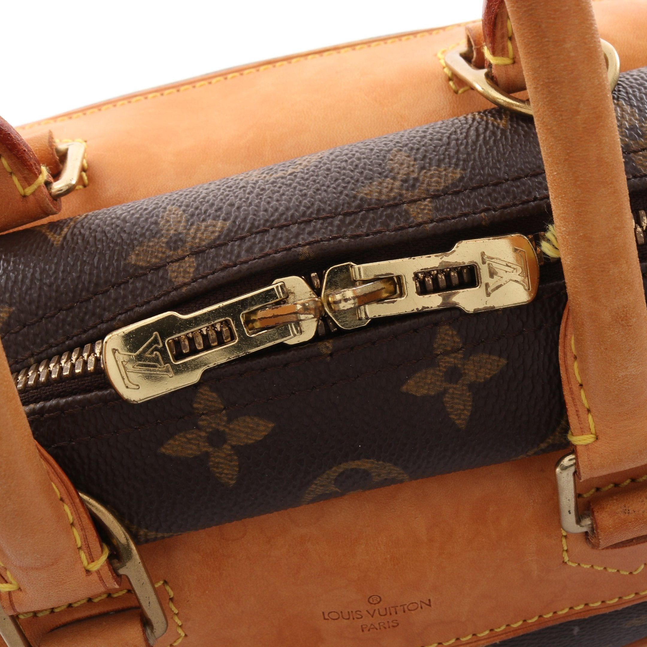 Louis Vuitton Louis Vuitton Deauville Bowling Vanity Monogram Handbag Leather Brown Size ONE SIZE - 9 Thumbnail