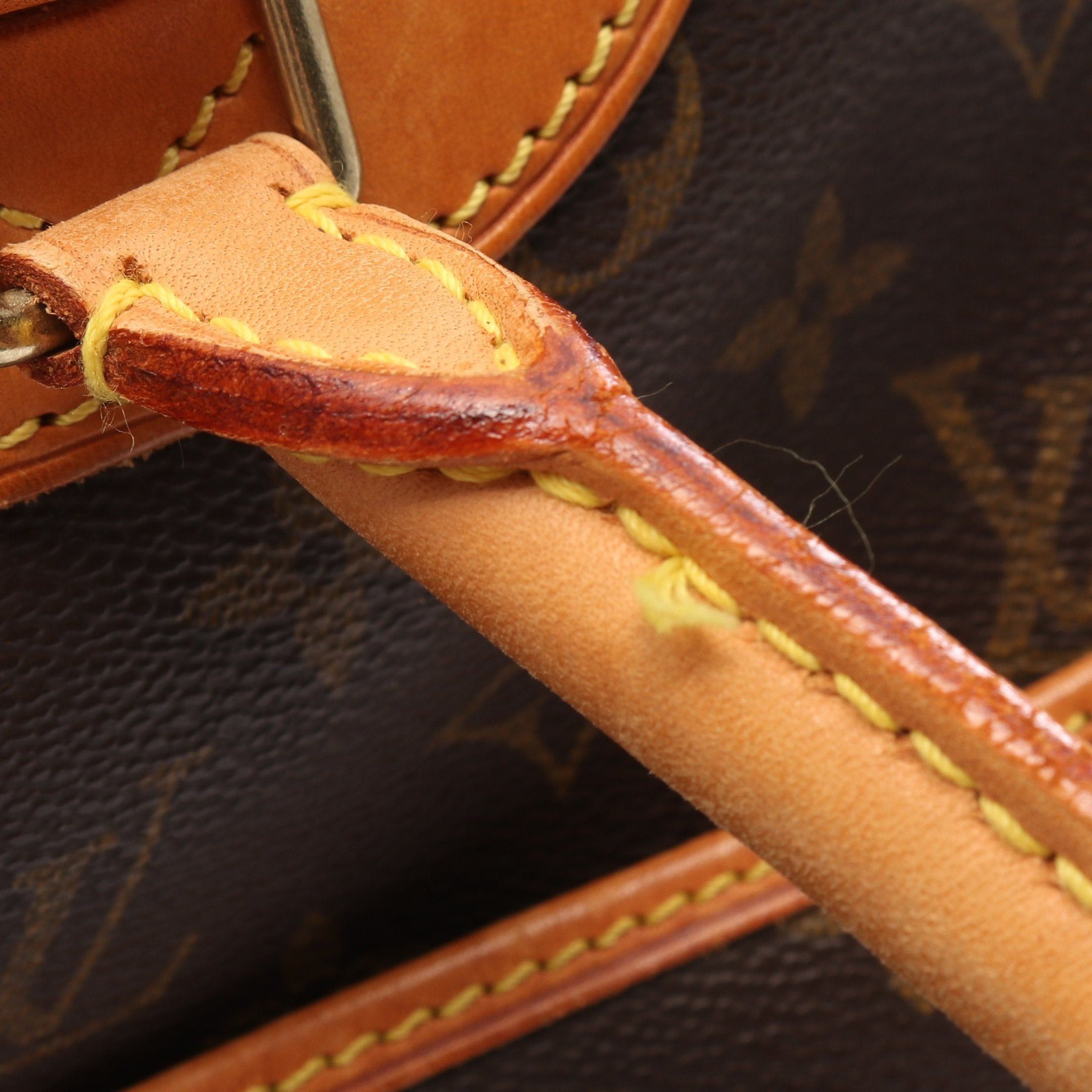 Louis Vuitton Louis Vuitton Deauville Bowling Vanity Monogram Handbag Leather Brown Size ONE SIZE - 6 Thumbnail