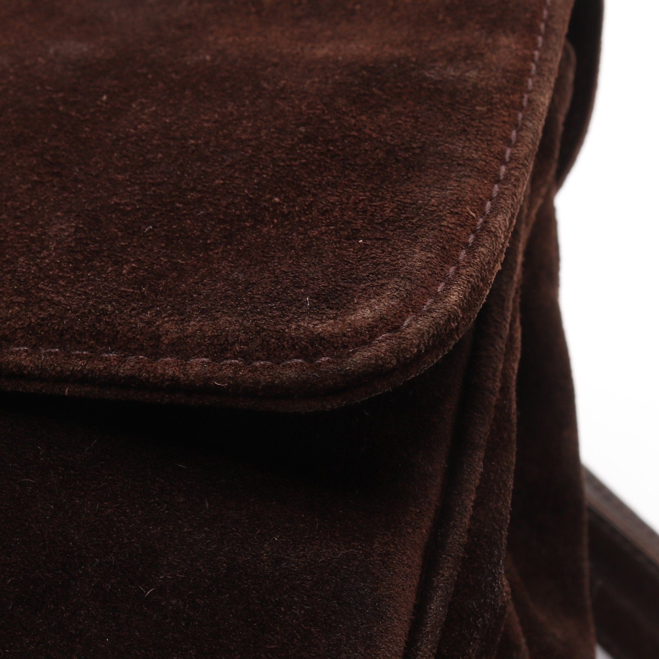 Chanel Chanel Coco Mark Rucksack Suede Brown Silver Hardware Size ONE SIZE - 15 Thumbnail