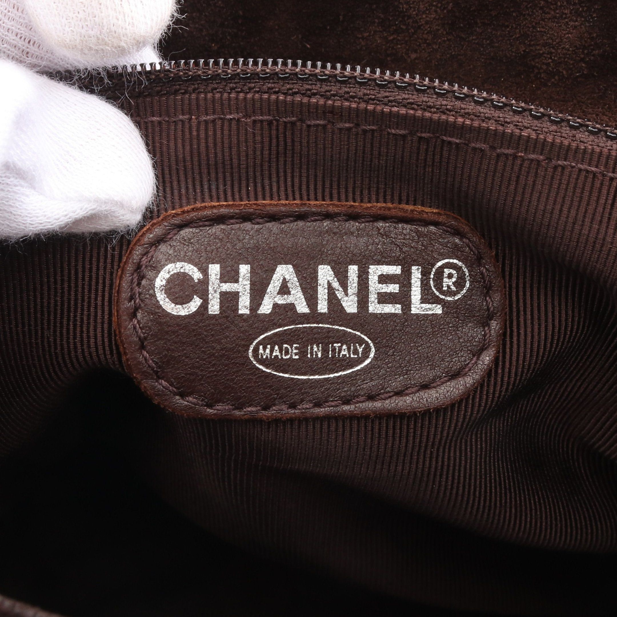 Chanel Chanel Coco Mark Rucksack Suede Brown Silver Hardware Size ONE SIZE - 4 Thumbnail