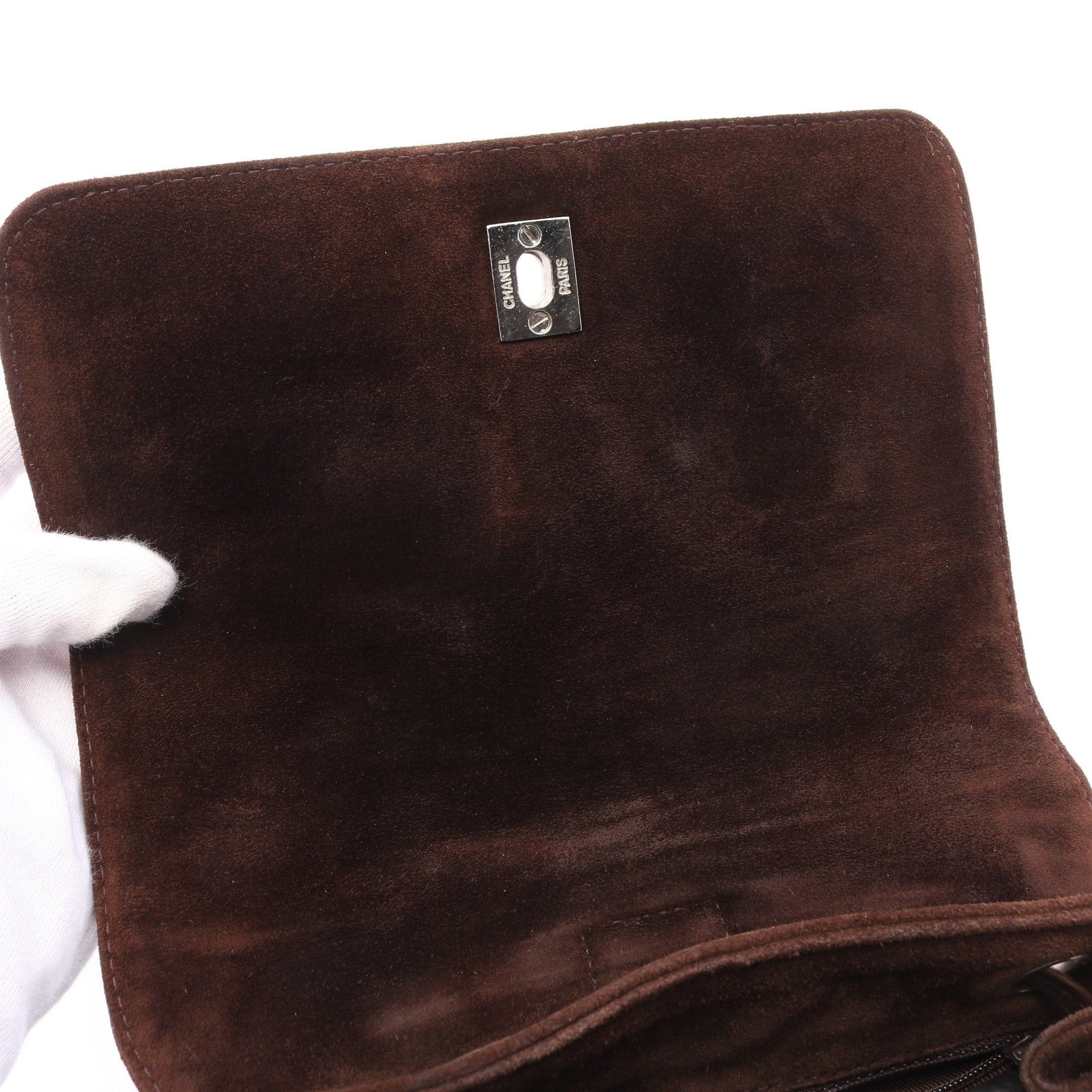 Chanel Chanel Coco Mark Rucksack Suede Brown Silver Hardware Size ONE SIZE - 8 Thumbnail