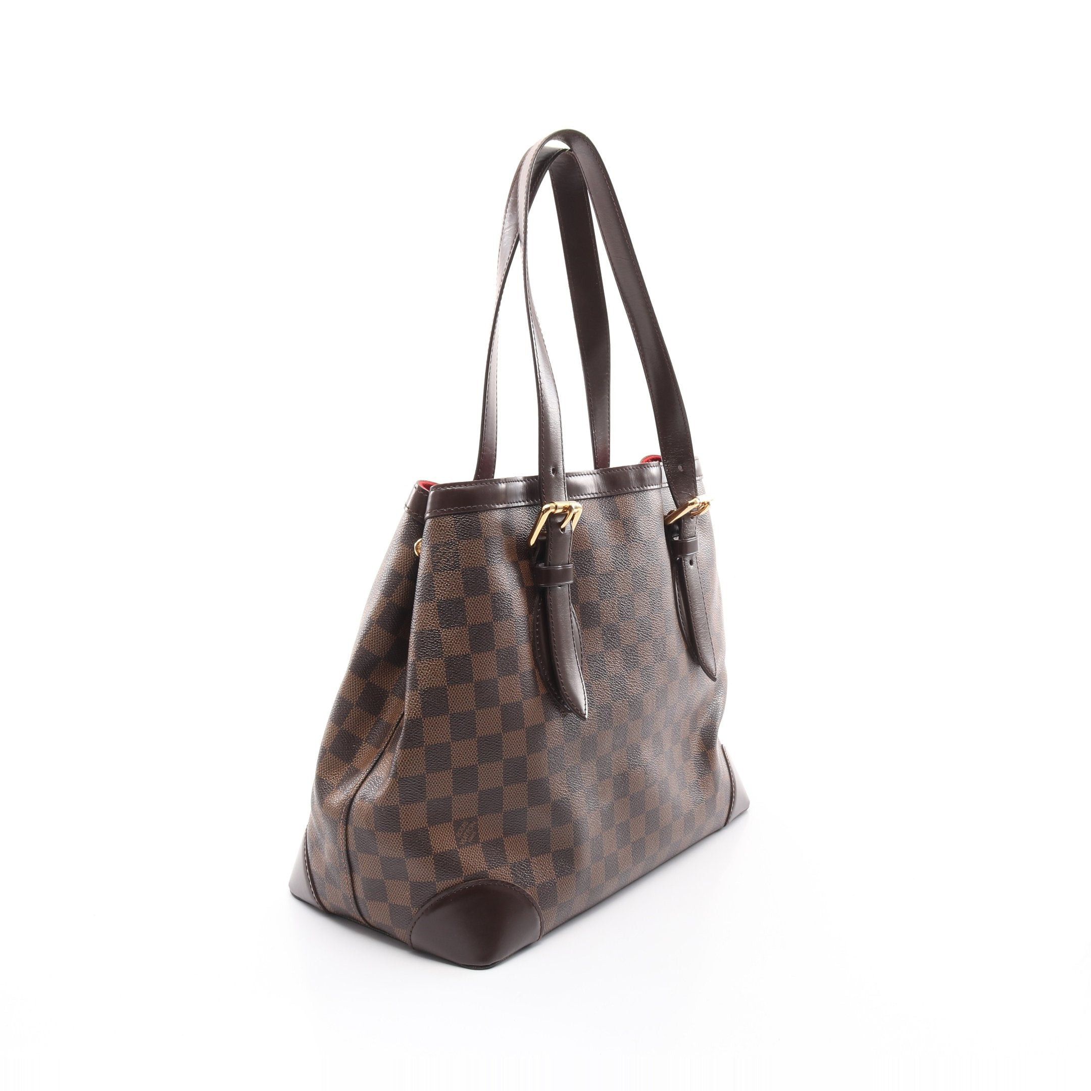 Louis Vuitton Louis Vuitton Hampstead Mm Damier Ebene Shoulder Bag Tote Leather Brown Size ONE SIZE - 2 Thumbnail