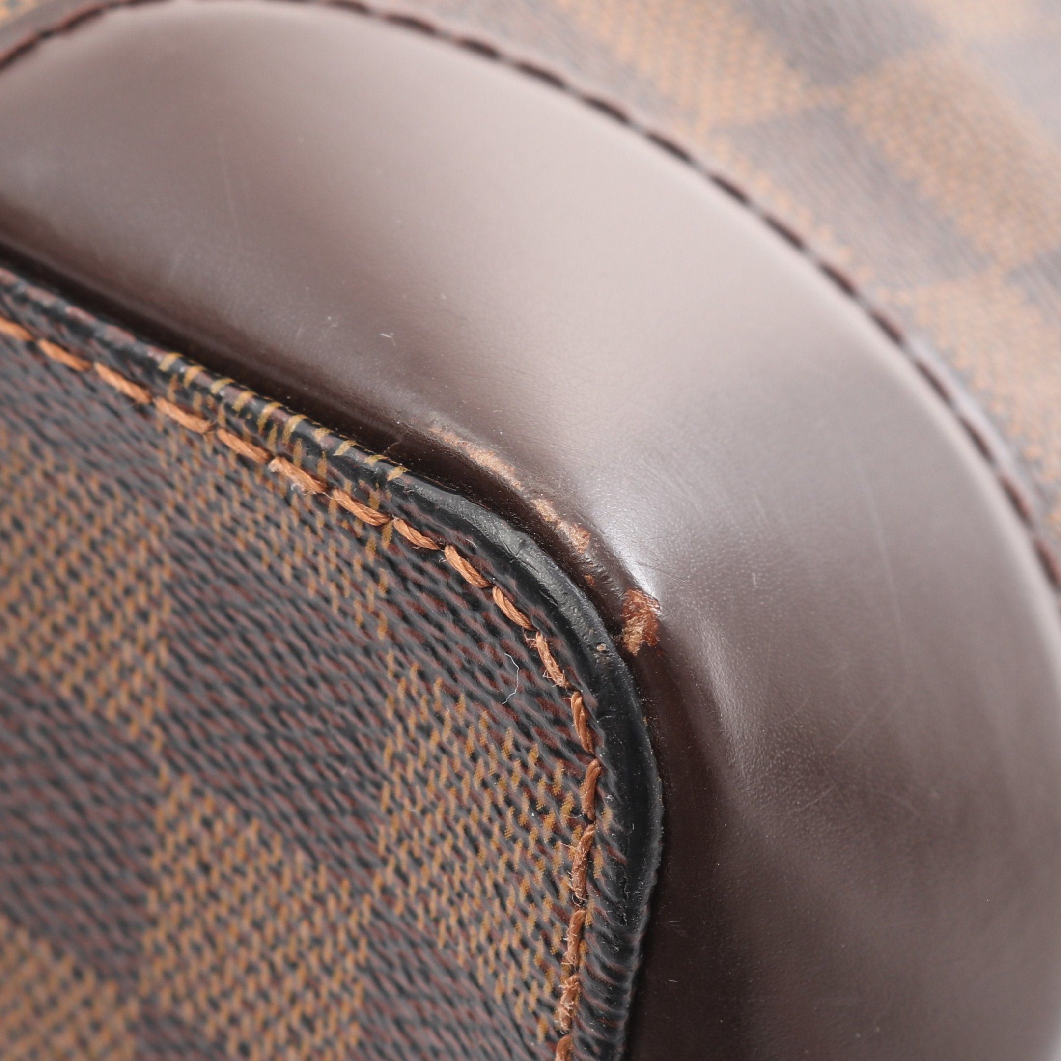 Louis Vuitton Louis Vuitton Hampstead Mm Damier Ebene Shoulder Bag Tote Leather Brown Size ONE SIZE - 11 Thumbnail