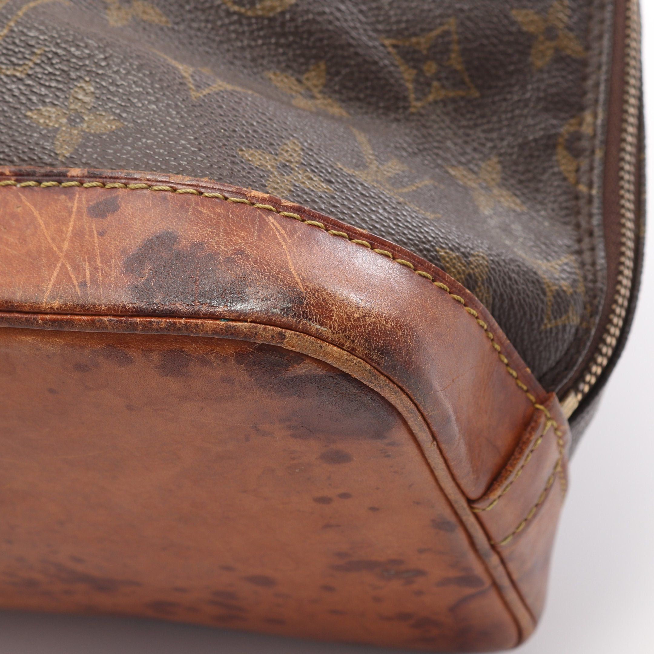 Louis Vuitton Louis Vuitton Alma Pm Monogram Handbag Leather Brown Size ONE SIZE - 10 Thumbnail