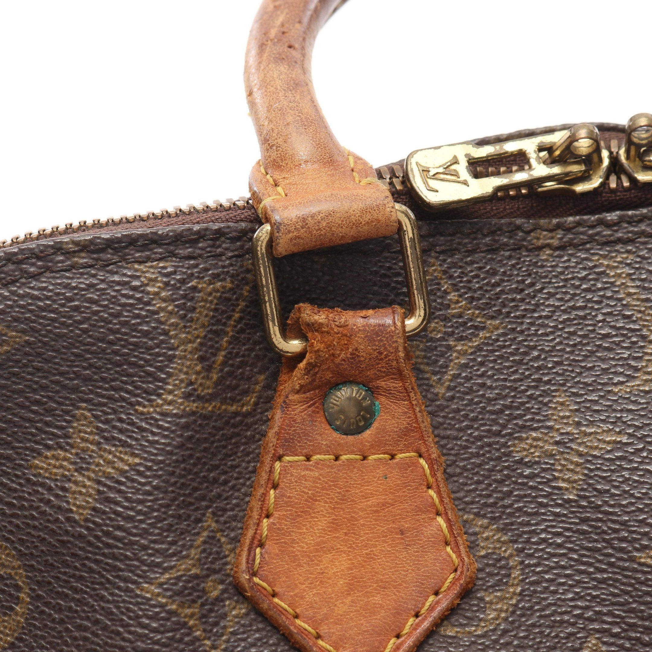 Louis Vuitton Louis Vuitton Alma Pm Monogram Handbag Leather Brown Size ONE SIZE - 8 Thumbnail