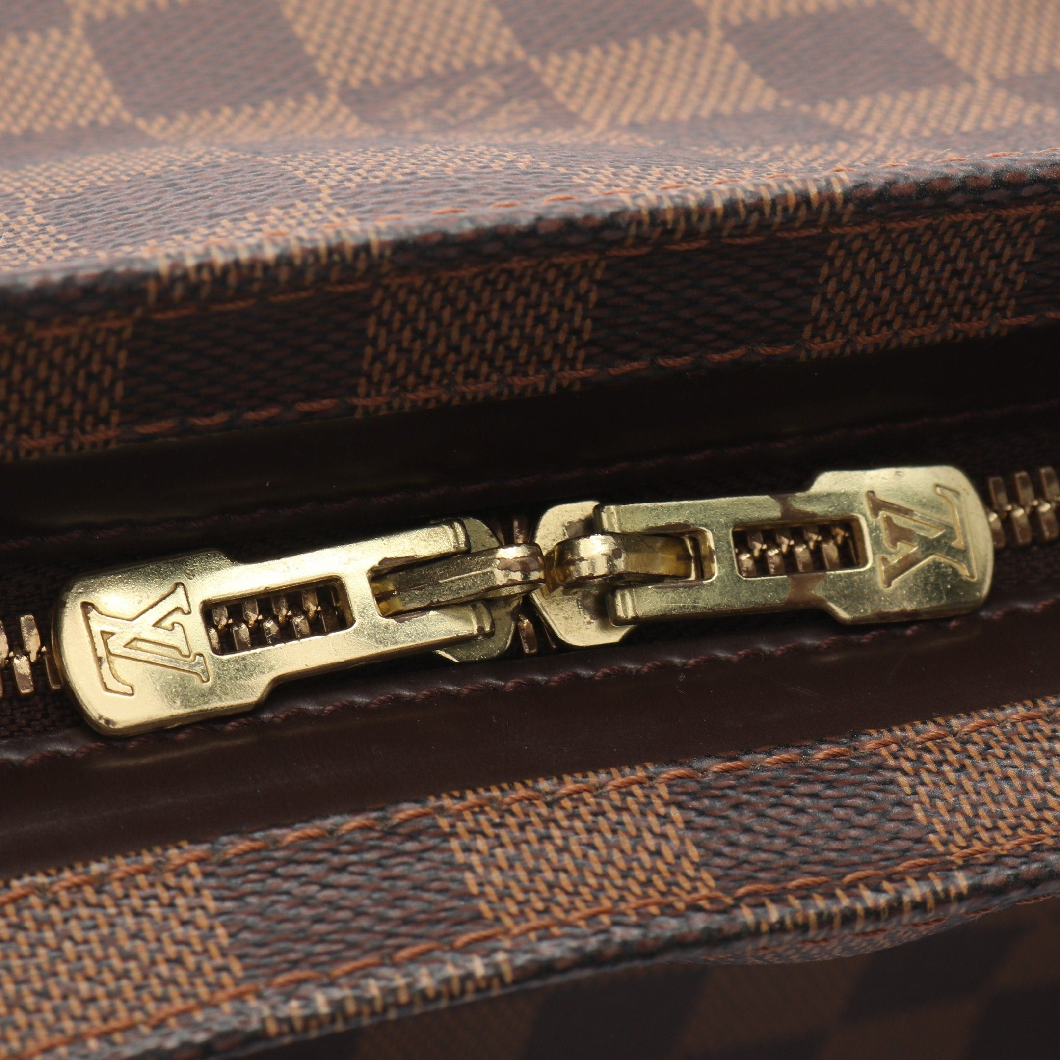 Louis Vuitton Louis Vuitton Chelsea Damier Ebene Shoulder Bag Tote Leather Brown Size ONE SIZE - 11 Thumbnail