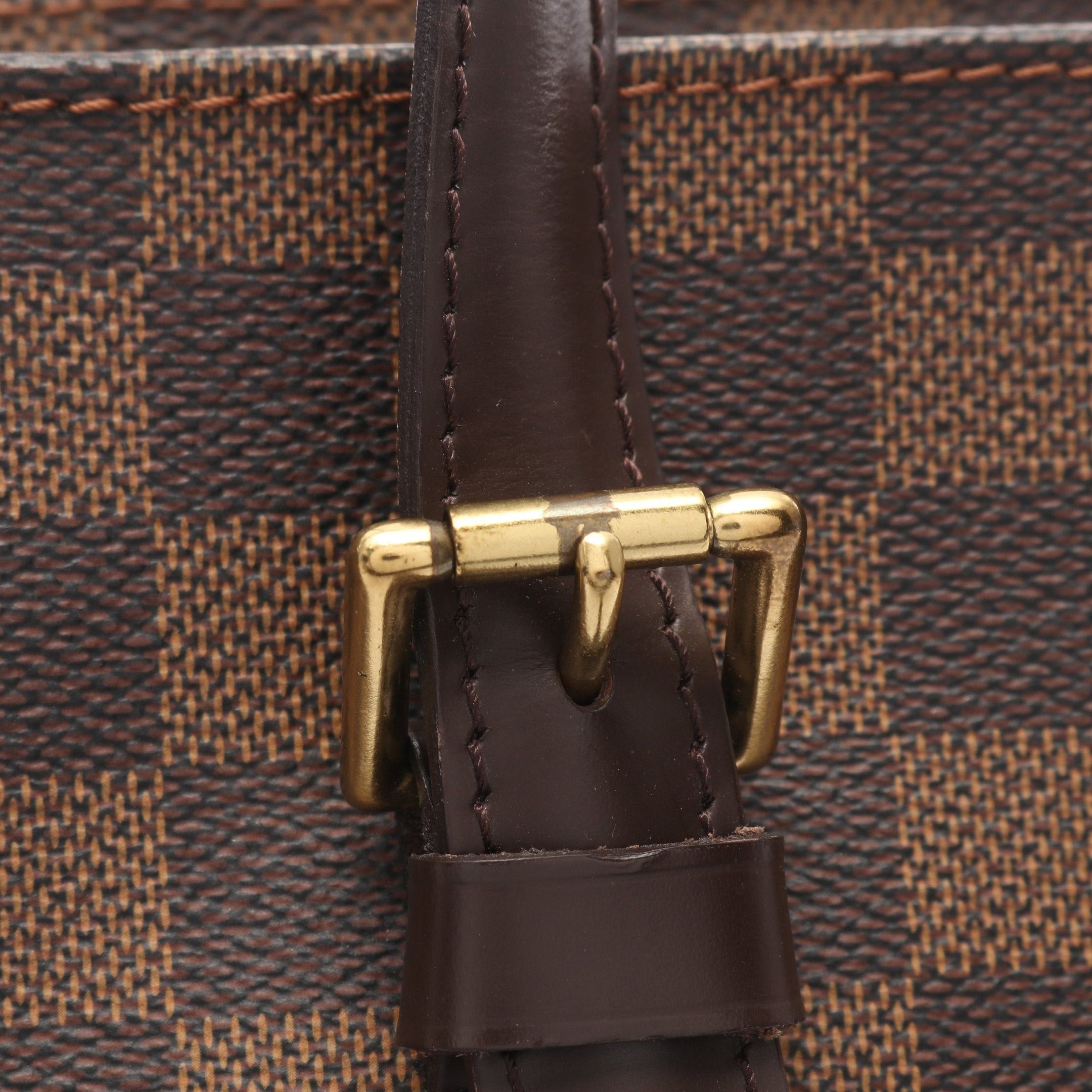 Louis Vuitton Louis Vuitton Chelsea Damier Ebene Shoulder Bag Tote Leather Brown Size ONE SIZE - 8 Thumbnail