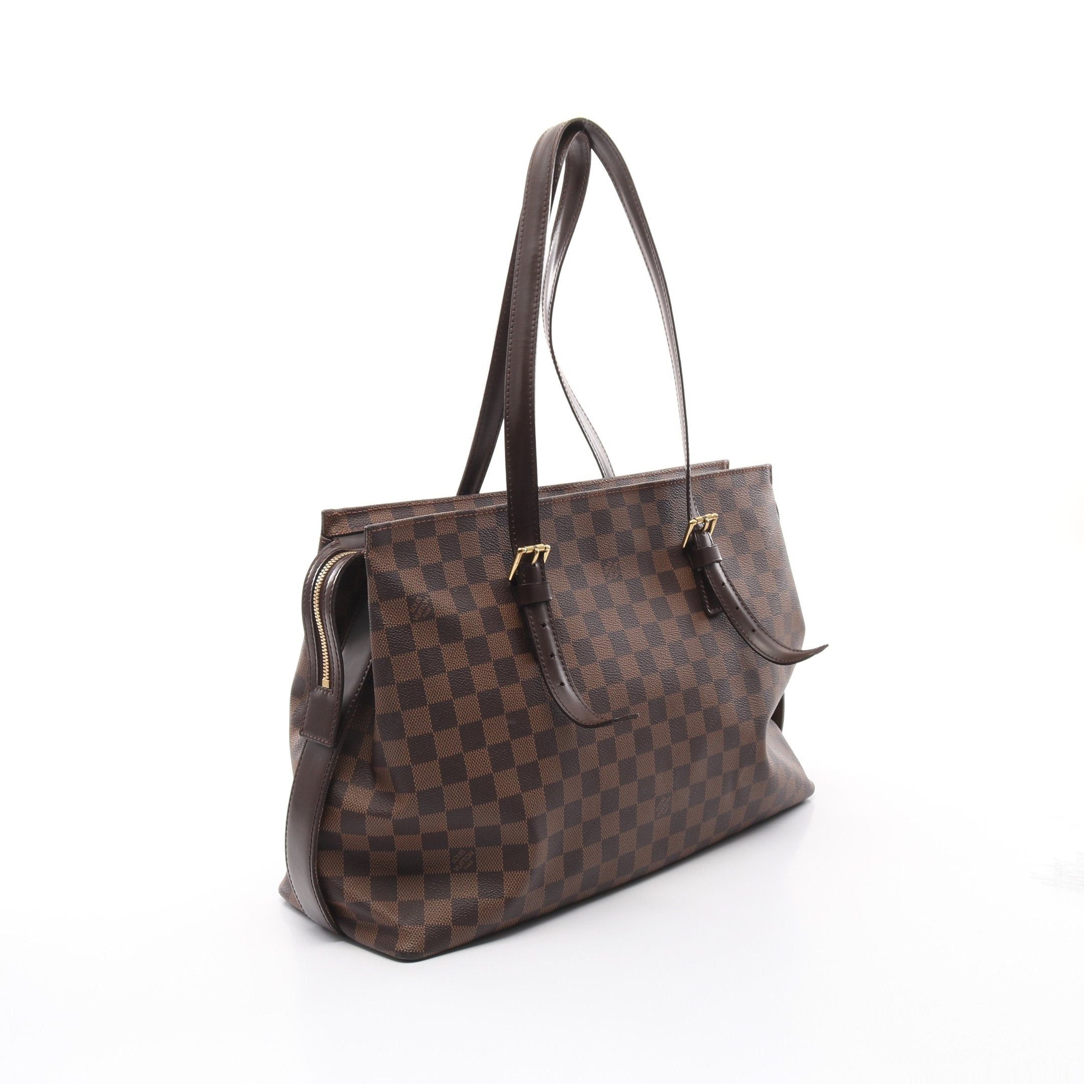 Louis Vuitton Louis Vuitton Chelsea Damier Ebene Shoulder Bag Tote Leather Brown Size ONE SIZE - 2 Thumbnail
