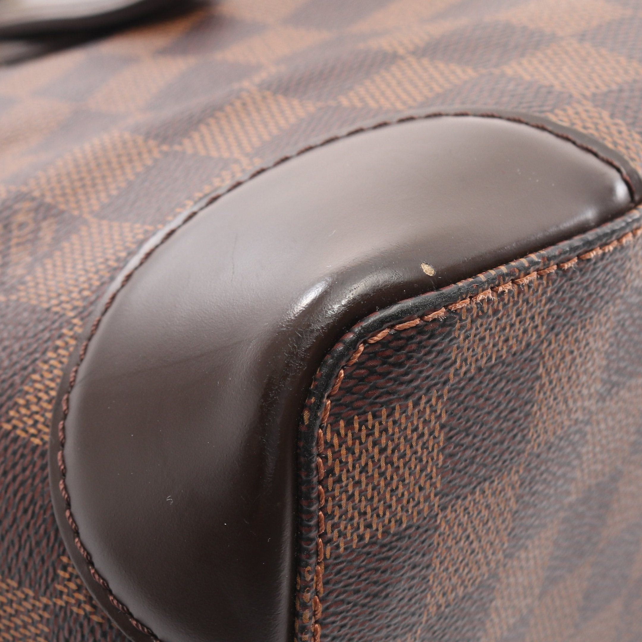 Louis Vuitton Louis Vuitton Hampstead Mm Damier Ebene Shoulder Bag Tote Leather Brown Size ONE SIZE - 11 Thumbnail