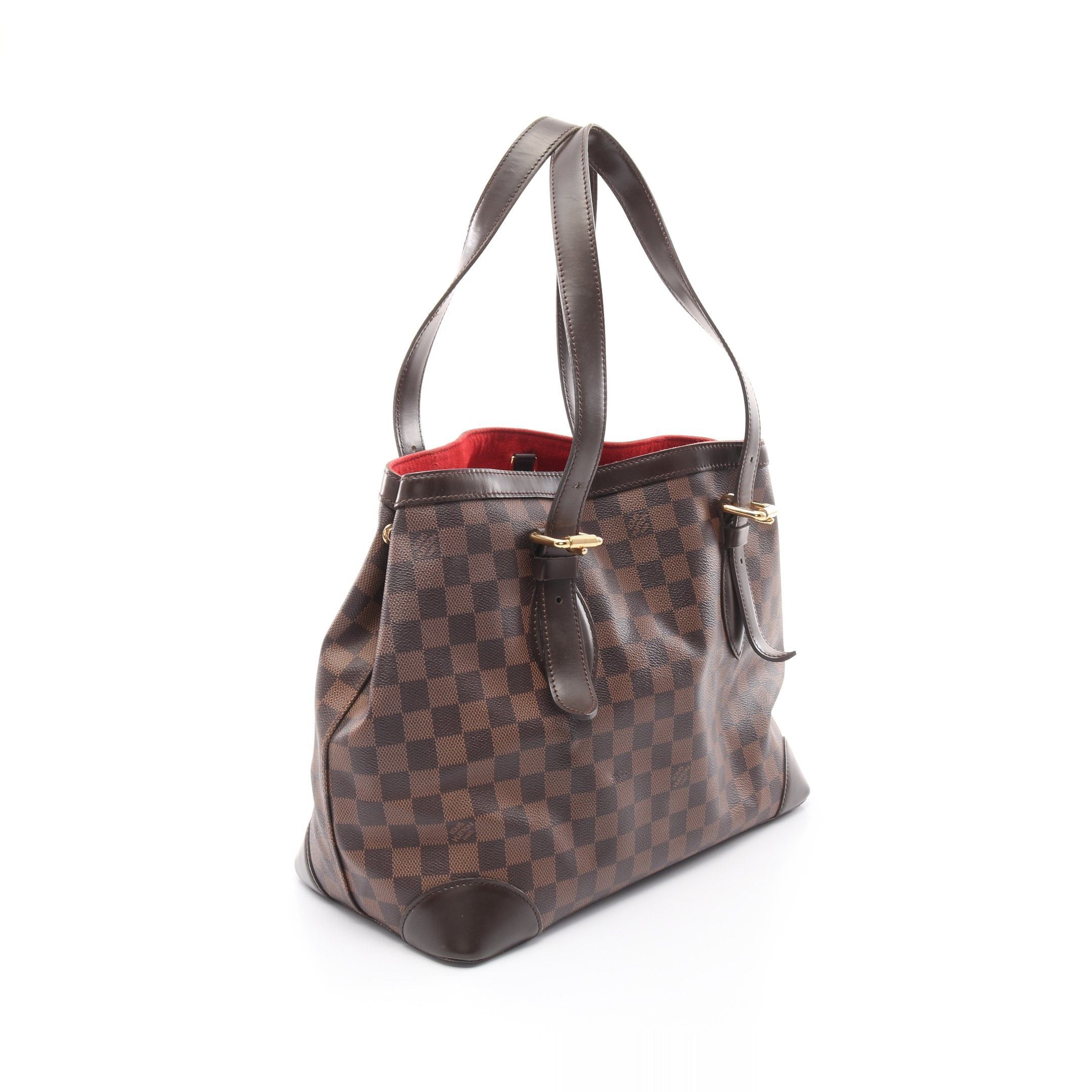 Louis Vuitton Louis Vuitton Hampstead Mm Damier Ebene Shoulder Bag Tote Leather Brown Size ONE SIZE - 2 Thumbnail