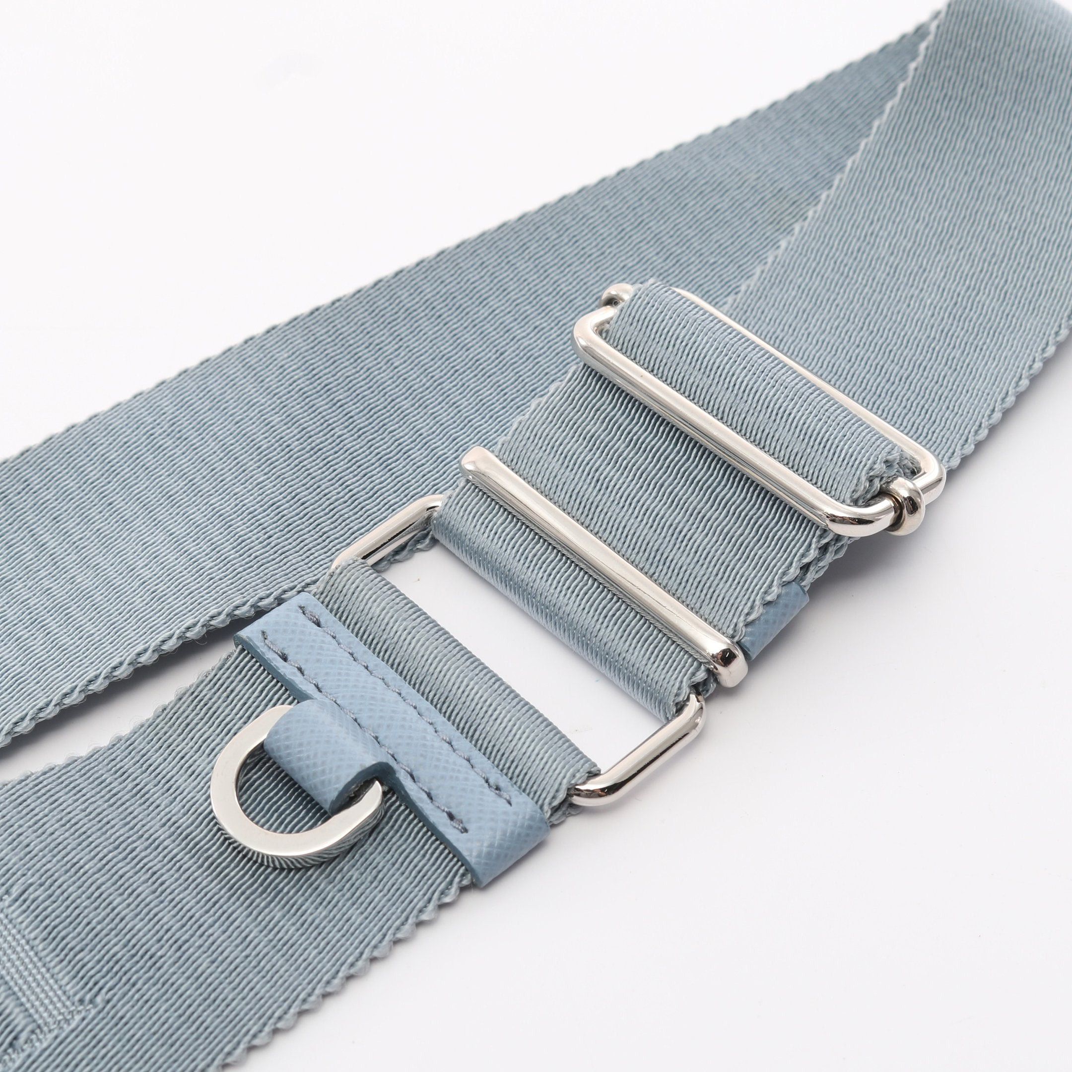 Prada Prada Re-Edition 2005 Re-Nylon Chain Shoulder Bag Nylon Saffiano Leather Light Blue Size ONE SIZE - 6 Thumbnail