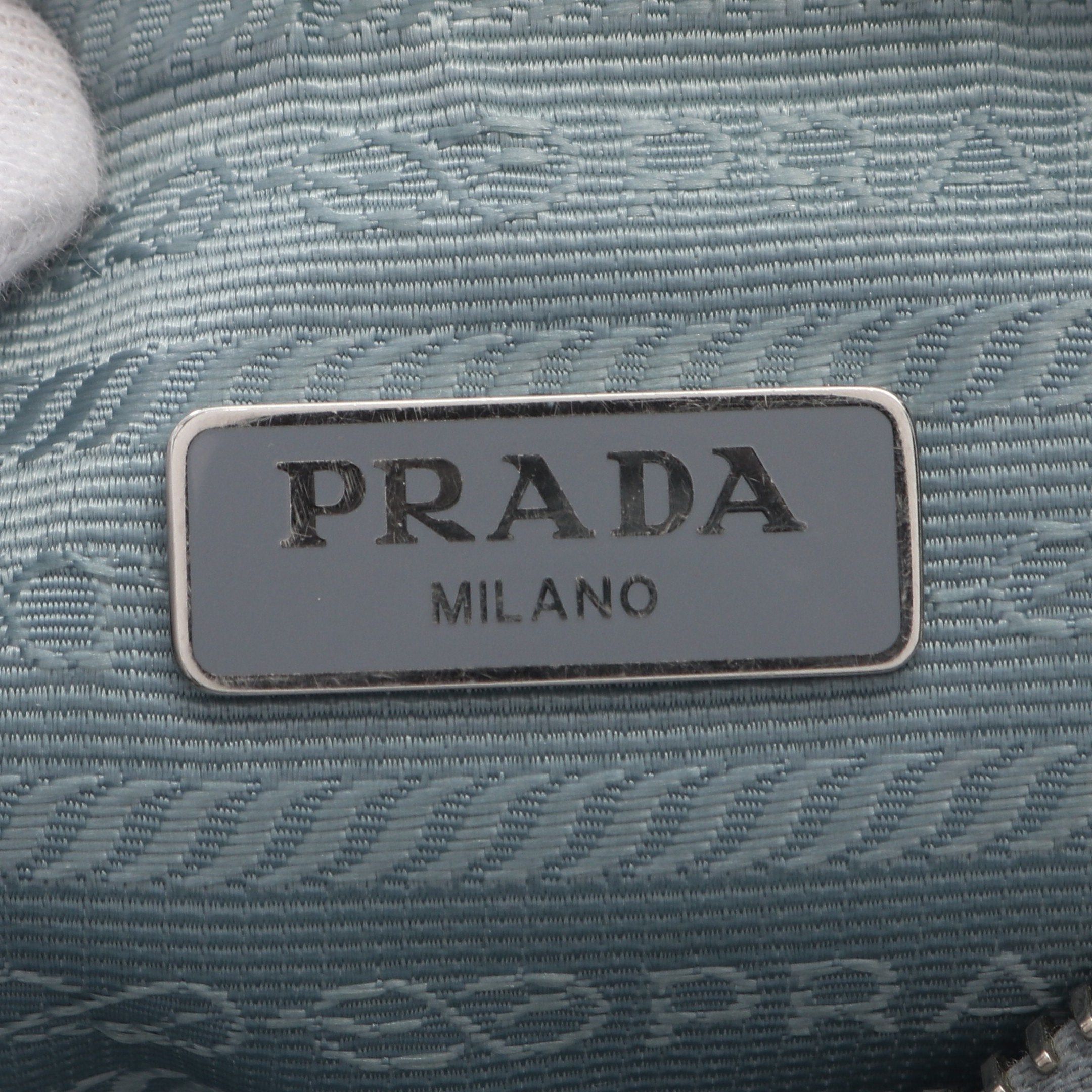 Prada Prada Re-Edition 2005 Re-Nylon Chain Shoulder Bag Nylon Saffiano Leather Light Blue Size ONE SIZE - 4 Thumbnail