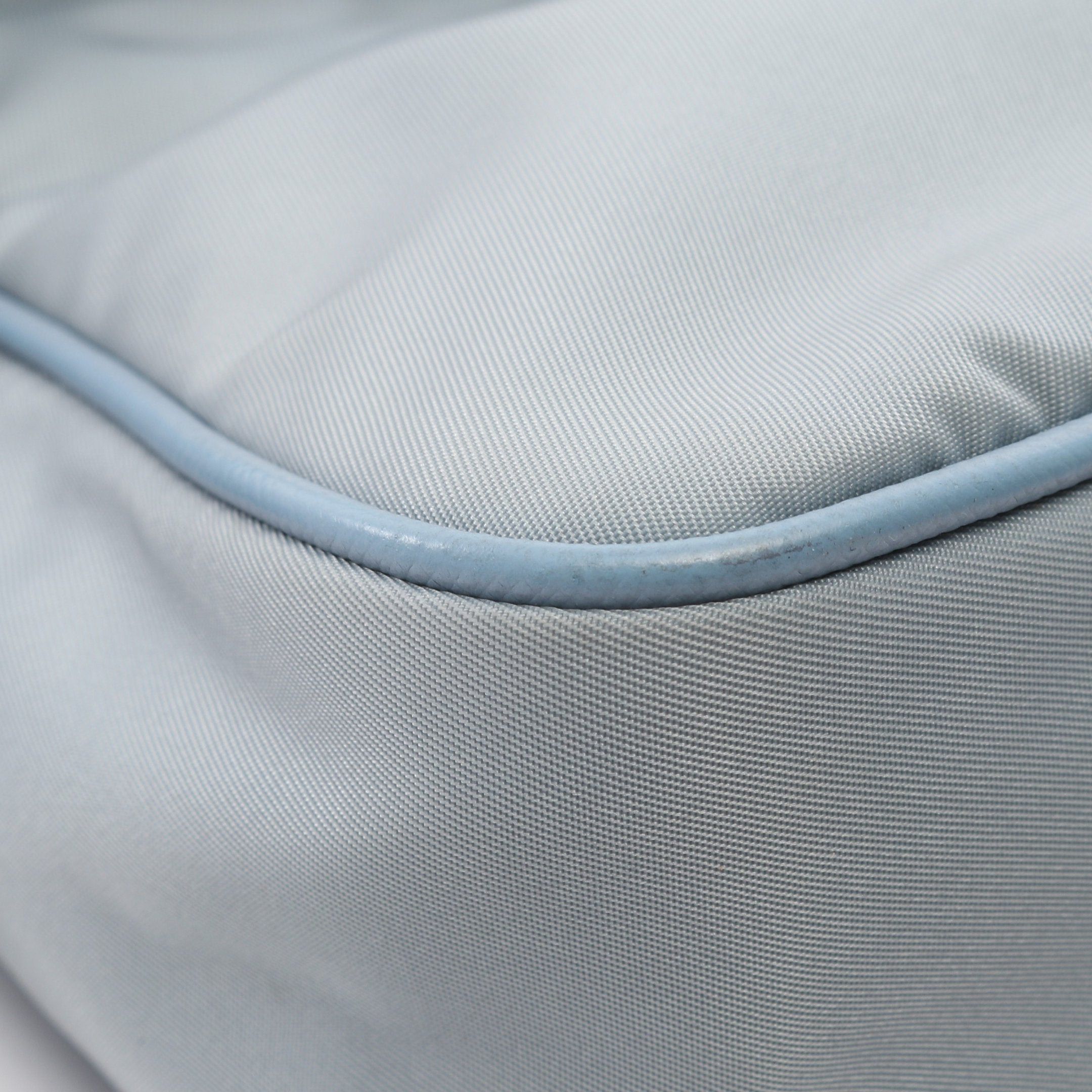 Prada Prada Re-Edition 2005 Re-Nylon Chain Shoulder Bag Nylon Saffiano Leather Light Blue Size ONE SIZE - 8 Thumbnail
