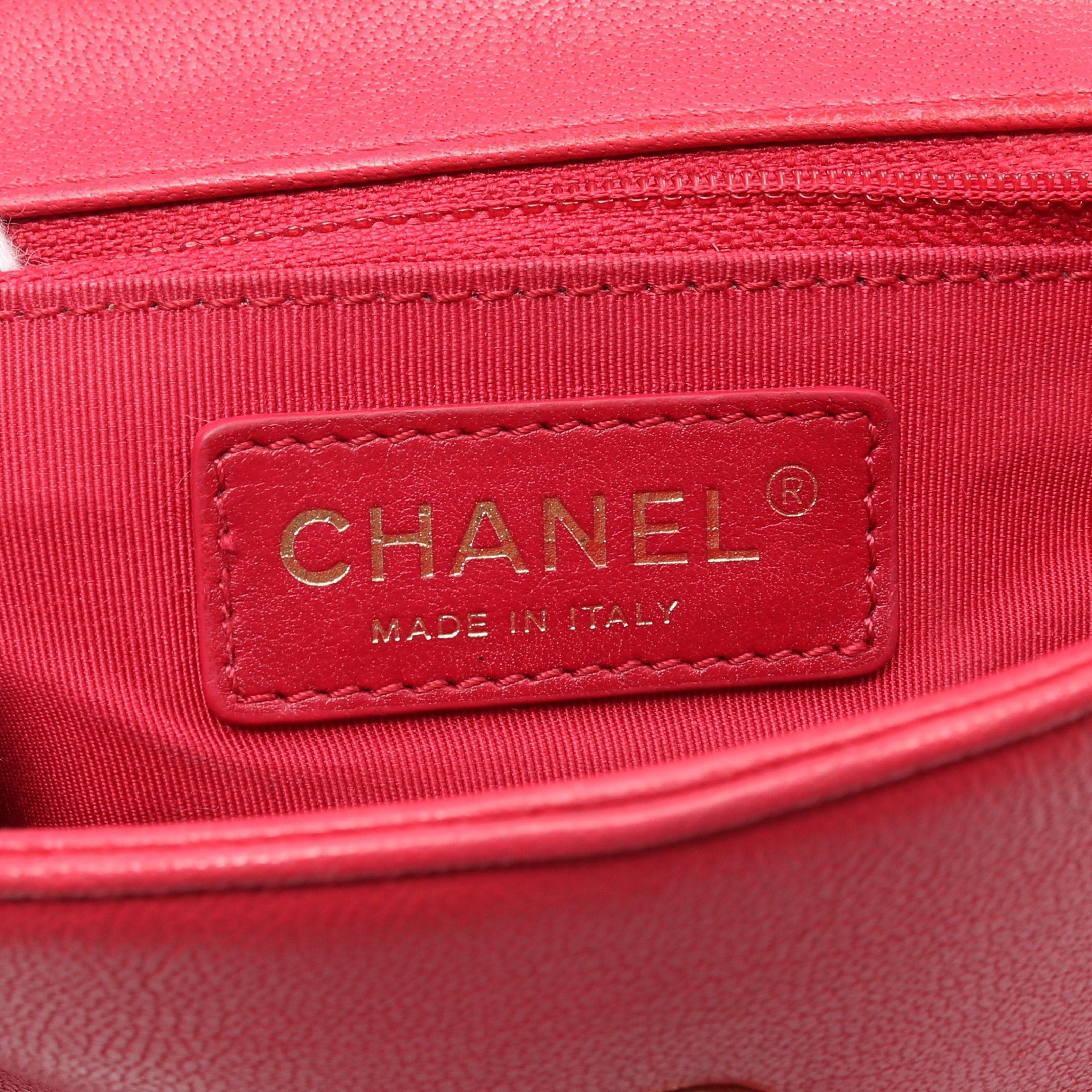 Chanel Chanel Mademoiselle Matelasse Double Flap Chain Shoulder Bag Leather Pink Purple Gold Hardware Size ONE SIZE - 4 Thumbnail