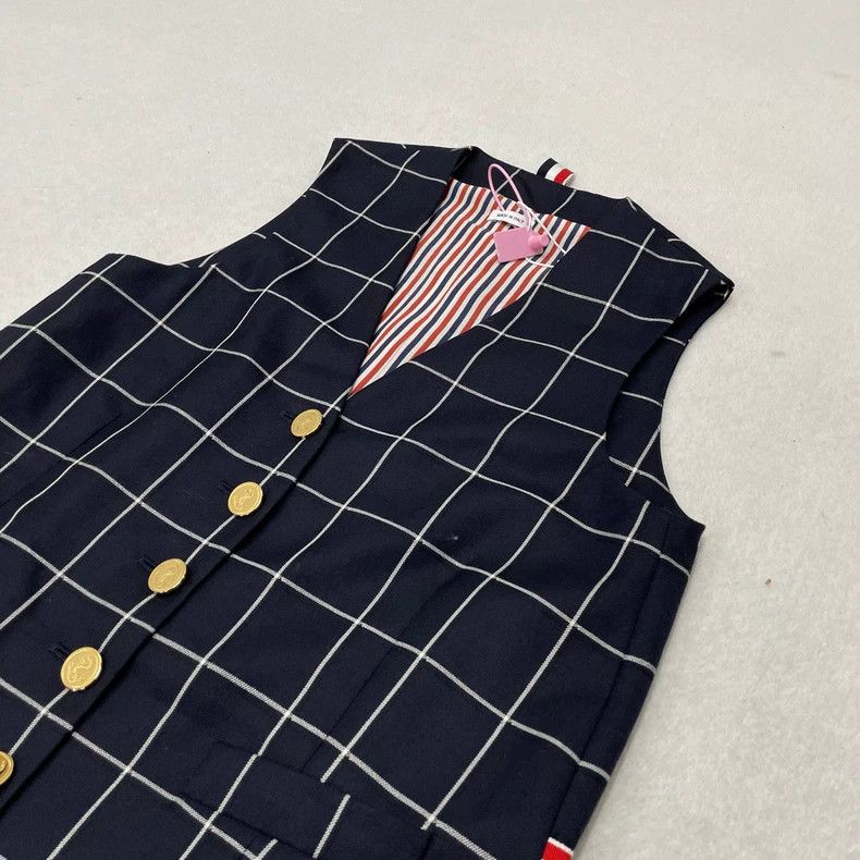 Thom Browne Thom Browne Check Wool Long Vest Coat-dmc Size 36" / US 14 / IT 50 - 4 Thumbnail