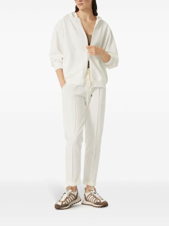 Brunello Cucinelli BRUNELLO CUCINELLI Women Hoodies MH827FB706 C600 White Size M / US 6-8 / IT 42-44 - 3 Thumbnail