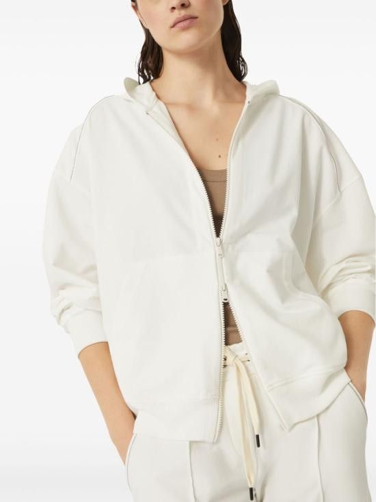 Brunello Cucinelli BRUNELLO CUCINELLI Women Hoodies MH827FB706 C600 White Size M / US 6-8 / IT 42-44 - 5 Thumbnail