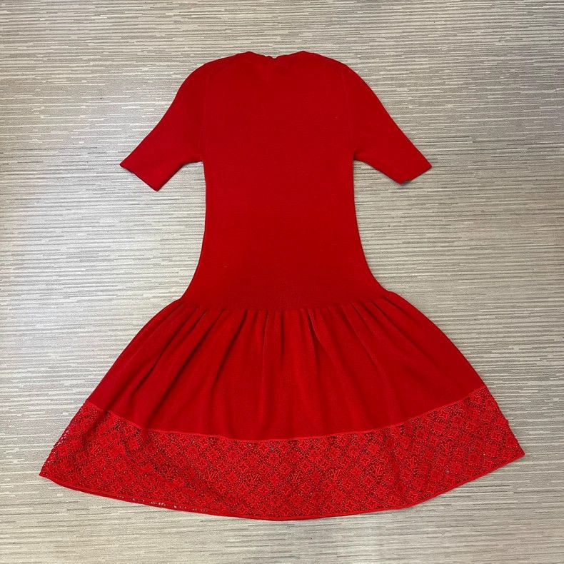 Louis Vuitton Louis Vuitton Red Knitted Dress - dmc Size M / US 6-8 / IT 42-44 - 2 Thumbnail