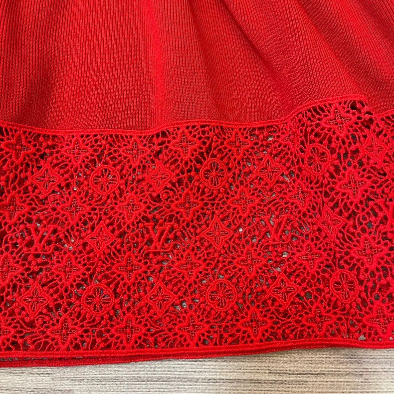 Louis Vuitton Louis Vuitton Red Knitted Dress - dmc Size M / US 6-8 / IT 42-44 - 6 Thumbnail