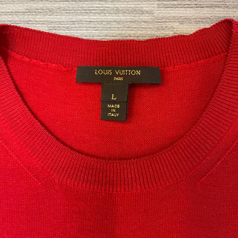 Louis Vuitton Louis Vuitton Red Knitted Dress - dmc Size M / US 6-8 / IT 42-44 - 5 Thumbnail