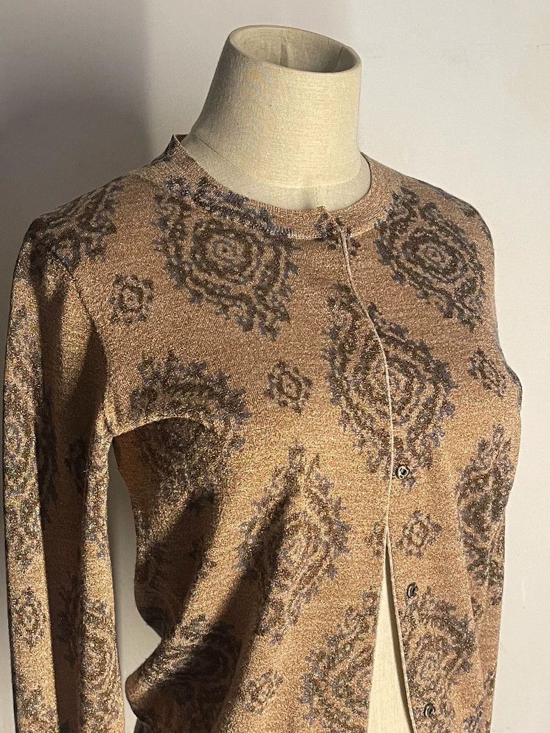 Dries Van Noten Dries Van Noten Gold Thread Knit Cardigan - dmc Size US XS / EU 42 / 0 - 3 Thumbnail