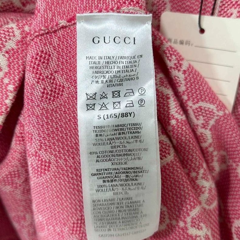 Gucci Pink Knit Dress with Logo Print - dmc Size S / US 4 / IT 40 - 5 Thumbnail