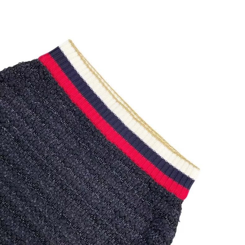Gucci Gucci Black Knit Skirt with Red Trim - dmc Size 28" / US 6 / IT 42 - 6 Thumbnail