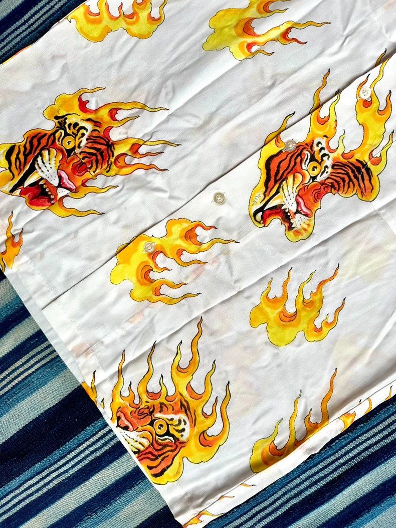 Wacko Maria WACKO MARIA Tim Lehi Flame Tiger Shirt- DMC Size US M / EU 48-50 / 2 - 9 Thumbnail