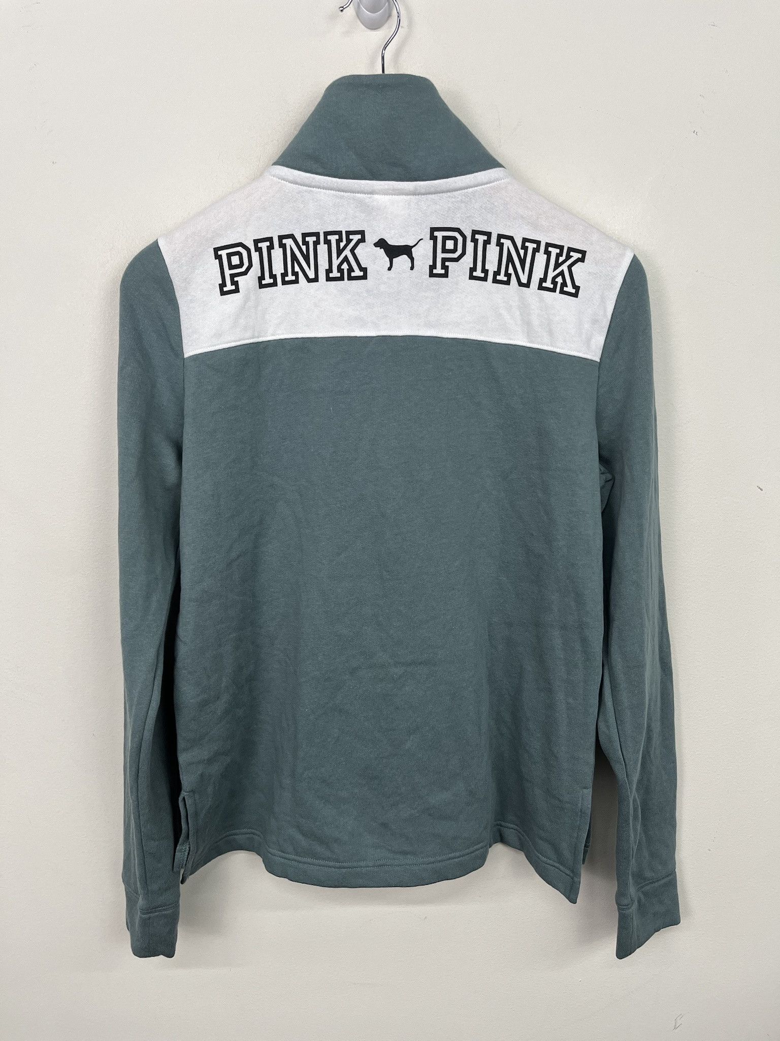 Victoria's Secret NWT Deadstock Victoria's Secret Pink Colorblock Quarterzip Sweatshirt size S Size US S / EU 44-46 / 1 - 3 Thumbnail