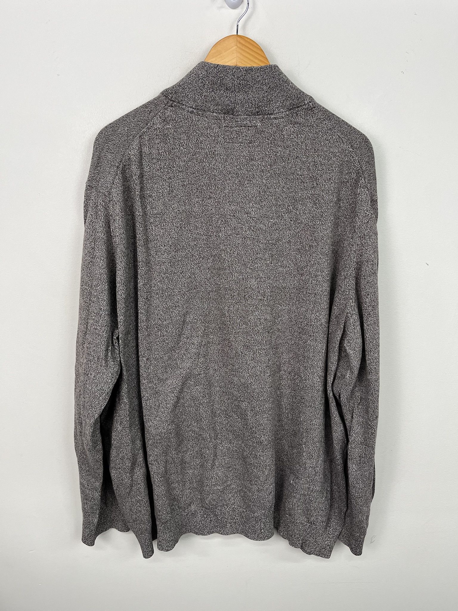 Tommy Hilfiger Vintage Oversized Y2K Grey Heather Quarterzip Sweater Size 5XL Size US XXL / EU 58 / 5 - 3 Thumbnail