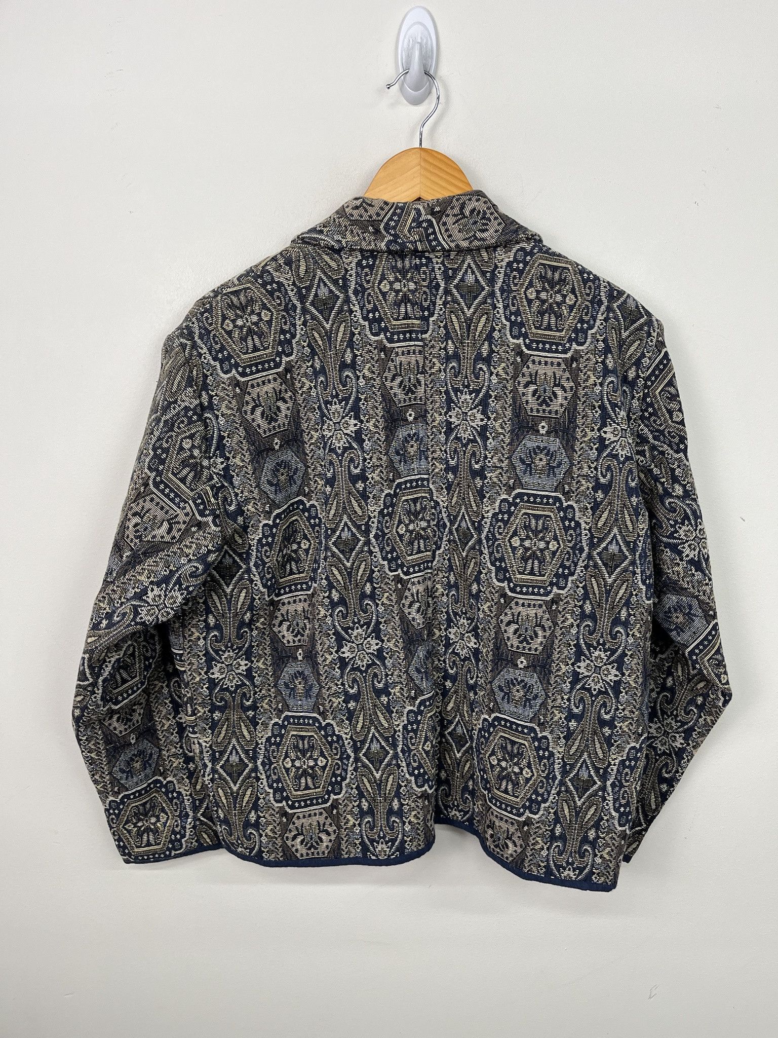 Other Vintage 90s Flashback Patterned Blazer Size XL Size US L / EU 52-54 / 3 - 3 Thumbnail