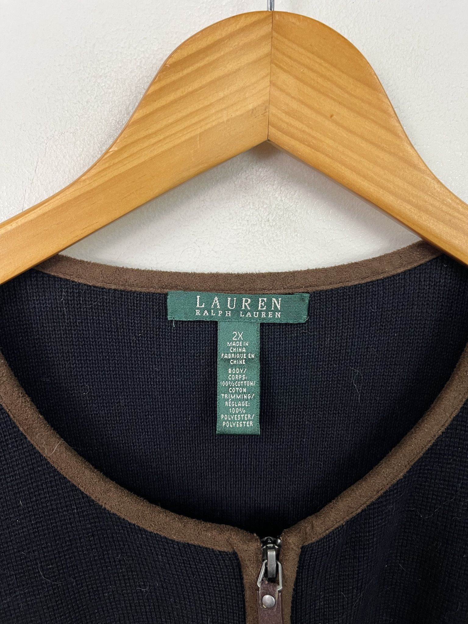 Polo Ralph Lauren Vintage 90s Lauren Ralph Lauren Full Zip Knit Cardigan Size XXL Size US XL / EU 56 / 4 - 2 Thumbnail