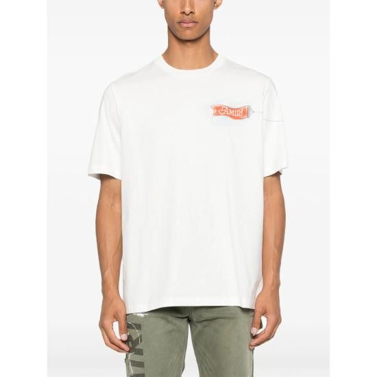 Amiri AMIRI Men T-Shirts AMJYTE1220 IVORY WHITE Size US XL / EU 56 / 4 - 3 Thumbnail