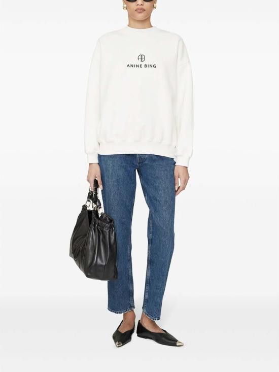 Anine Bing ANINE BING Women Hoodies A 08 10077 IVY1 White Size S / US 4 / IT 40 - 3 Thumbnail