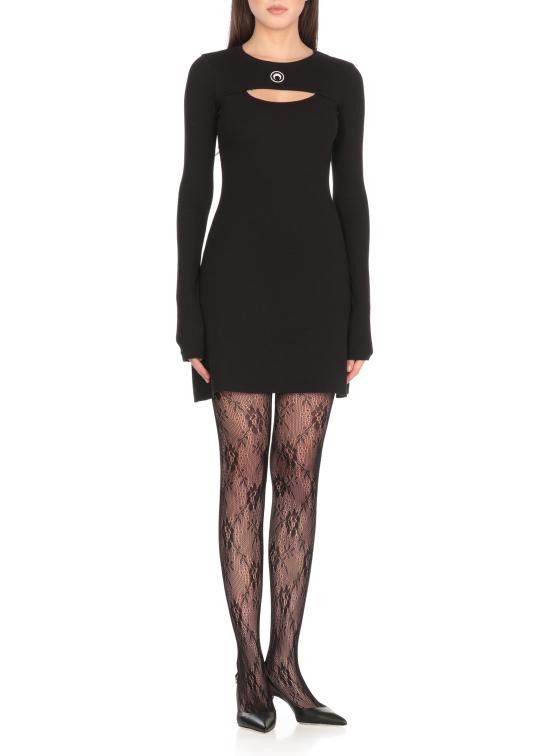 Marine Serre MARINE SERRE Women Mid Skirts WDR346A CJER0011BK99 Black Size S / US 4 / IT 40 - 2 Thumbnail