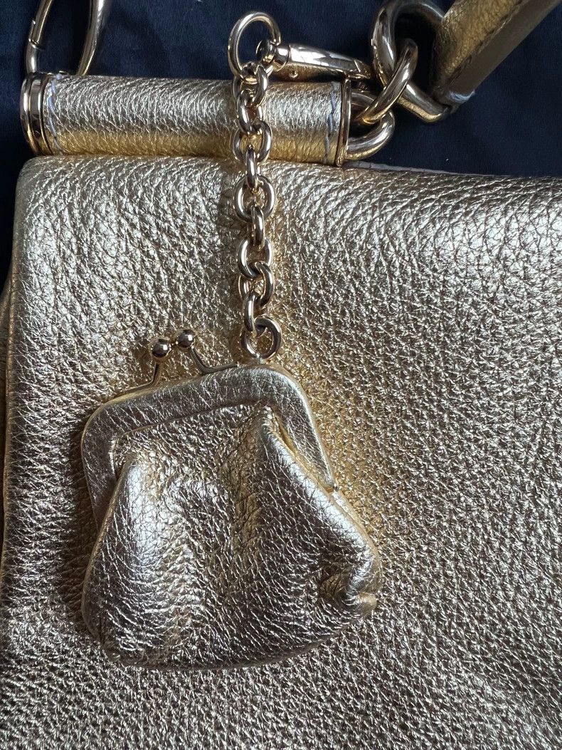 Dolce & Gabbana Dolce&Gabbana Gold Leather Handbag Size ONE SIZE - 5 Thumbnail