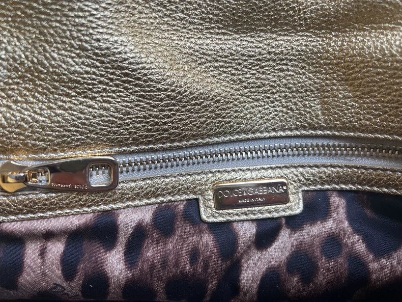 Dolce & Gabbana Dolce&Gabbana Gold Leather Handbag Size ONE SIZE - 7 Thumbnail