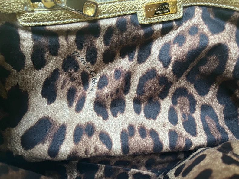 Dolce & Gabbana Dolce&Gabbana Gold Leather Handbag Size ONE SIZE - 8 Thumbnail
