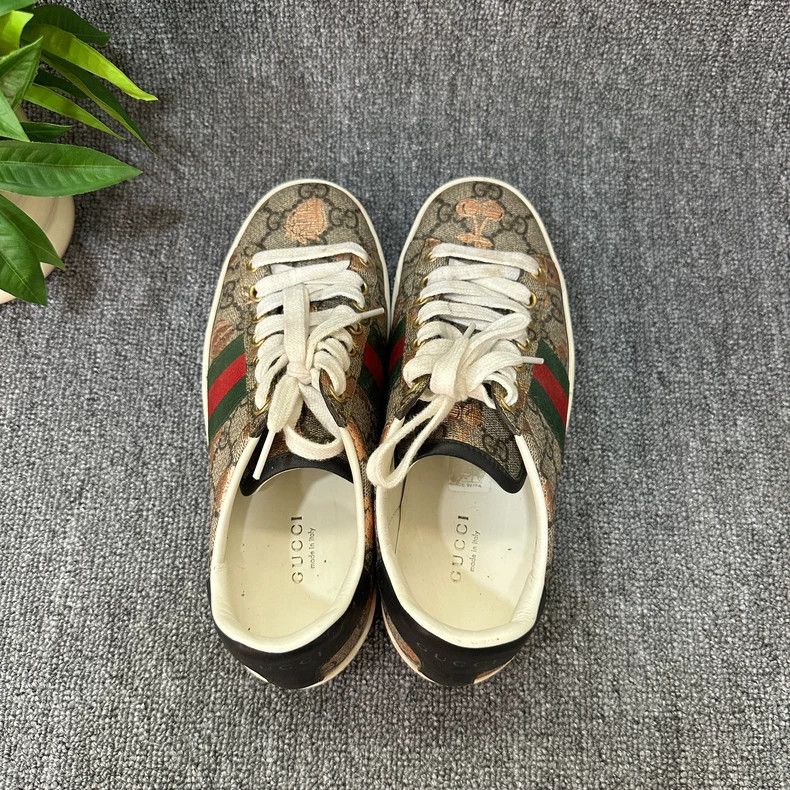 Gucci GUCCI Ace Canvas Fashion Sneakers for Women Size US 5 / IT 35 - 4 Thumbnail