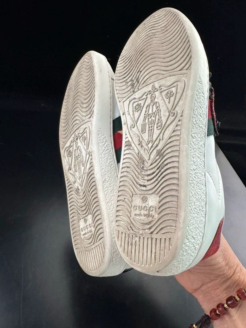 Gucci GUCCI ACE Leather Pineapple Embroidered Sneakers Size US 5 / IT 35 - 6 Thumbnail