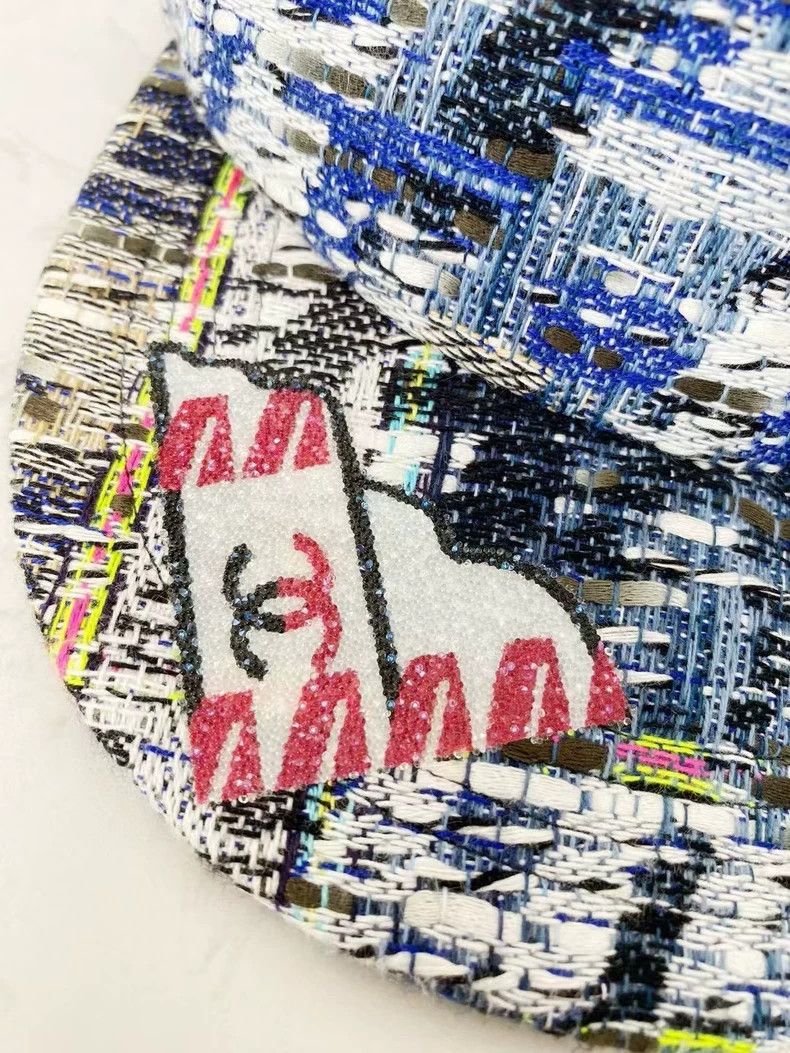 Chanel Chanel Baseball Cap Blue and White Pattern Size ONE SIZE - 2 Thumbnail